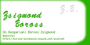 zsigmond boross business card